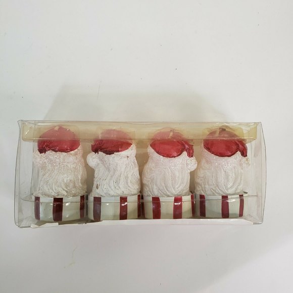 Vintage 90s Small 2" Santa Head Candles New Global Industries - Picture 3 of 9
